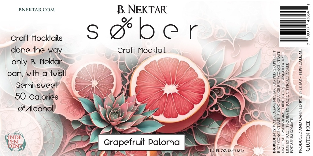 SOBER - Grapefruit Paloma  - Case (24x12oz)